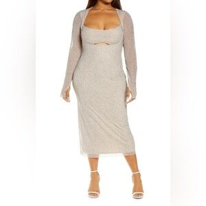 AFRM Leopard Kellen Midi Dress